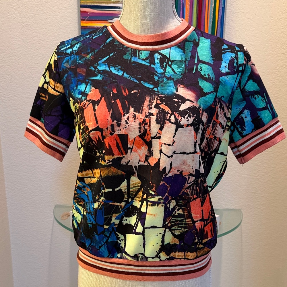 Colorful Abstract Print T-Shirt